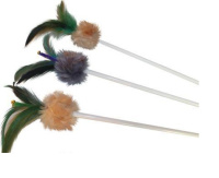 И-14 Дразнилка для кошек "Мячик с перьями"