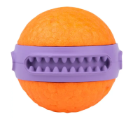 Игрушка Mr.Kranch для собак мяч Зубастик диаметр 6 см фиолетовая