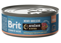 Brit Premium by Nature консервы с ягненком и гречкой для взрослых собак мелких пород, 100 г. [уценка]