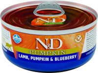 Farmina N&D Cat Pumpkin для взрослых кошек консерва ягненок с тыквой и черникой 70 г