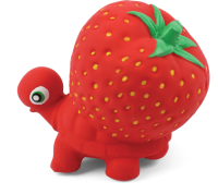 Триол Игрушка для собак из латекса "Черепашка с клубникой", 105мм