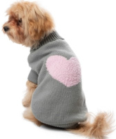Gamma Свитер для животных "Сердечко" (L, серый, 35см)