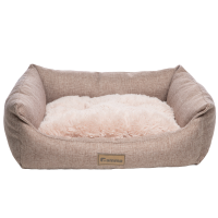 Лежанка прямоугольная "Миндаль", бежевая Gamma (S, 490*370*150мм)