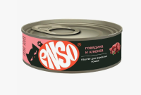 ENSO конс. д/кошек, паштет с говядиной и клюквой, банка 100 г