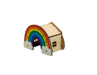 GoSi Сказочный Домик для грызуна "РАДУГА" размер S