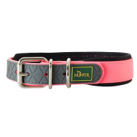 Hunter ошейник для собак Convenience Comfort 45 / S-M [32-40 см] / 2 см биотановый мягкая горловина (ягодный розовый)