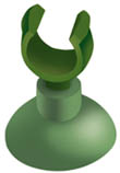 Присоска пластиковая с держателем малым зеленая шт.