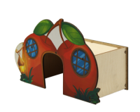 GoSi Сказочный Домик для грызуна "ВИШЕНКИ" размер М