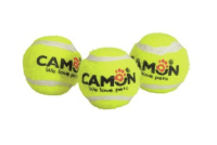 Камон Игрушка Мяч теннисный с пищалкой, 3,7 см,*3 шт