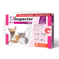 Inspector IN Капли mini для кошек и собак 0,5-2кг. 3 шт. *12