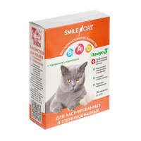 Smile Cat Лакомство для кошек с биотином и таурином, L-карнитином, ПОШТУЧНО