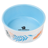 Миска Mr.Kranch для собак и кошек из фарфора "Тропики" (350мл голубая)