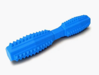 Игрушка д/с палка литая с шипами малая "Зооник" [пластикат] 21 см, синяя