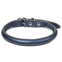 Ошейник кожаный круглый 14*380мм, цветной