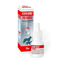 Капли ушные ТОП-ВЕТ ОТОФЕРОНОЛ ПРЕМИУМ от клеща и воспалений [лечение отодектоза], 10мл