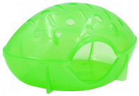 Зооэкспресс Домик для хомяка DeLuxe без дверцы полупрозрачный 18*12*9 см, 14006