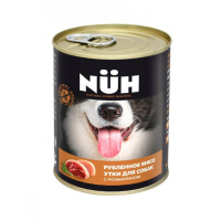 Нюх консервы для собак средних и крупных пород беззерновые рубленное мясо Утки с розмарином 340г