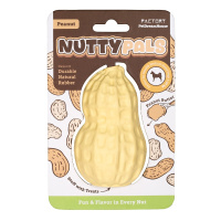 Игрушка интерактивная для собак из натруального каучука Nutty Pals Durable Peanut, желтый