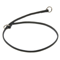 Ошейник-удавка с 2-я кольцами круглый 3мм*40см [чёрный] 76-2200