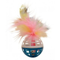 Зооник Погремушка с бубенчиком и пером ПОШТУЧНО