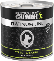 Четвероногий Гурман Platinum line консервы для собак Рубец говяжий в желе 240г
