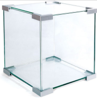 LAGUNA Аквариум Crystal, черный, 15л, 250*250*250мм