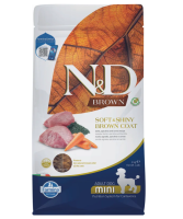 Сухой полнорационный корм Farmina N&D Brown Dog Mini для собак мелких пород с тёмной шерстью, ягнёнок, спирулина и морковь (2 кг)