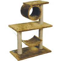 ДРУЖОК 011 Домик д/к 3-х этажный, труба+гамак