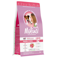 MOLINA Сухой корм для собак всех пород с индейкой и лососем с чувствительным пищеварением (2 кг)