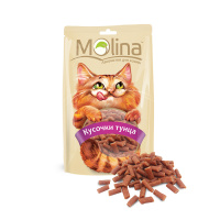 Molina Лакомство для кошек кусочки тунца, 80 г.