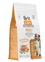 Brit Care Superpremium Dog Adult M с индейкой для взрослых собак средних пород, Здоровые зубы [уценка] [уценка] (3 кг)