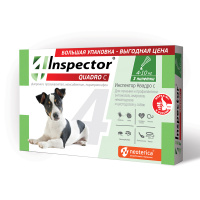 Inspector IN Quadro Капли для собак 40-60кг, 3 шт *12 --- (4-10кг)
