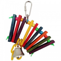 Триол Игрушка для птиц "Гармошка-бусинки" BR-57, 12,7 см.