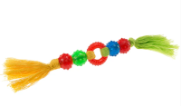 Игрушка мячики и кольца с веревкой для собак PA 6419, термопластичная резина Ферпласт