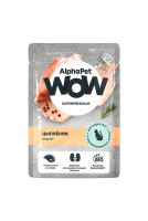 AlphaPet WOW пауч для взрослых стерилизованных кошек паштет Цыпленок 85г