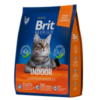 Brit Premium Cat Indoor с курицей для домашнего содер.,