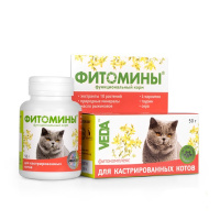 VEDA Фитомины для кастрированных кошек, 50 г.
