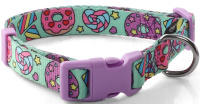 Triol Ошейник нейлоновый "Пончики" (S, бирюзовый, 15*270-370мм)