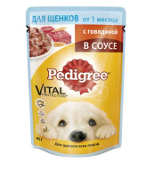 Pedigree Pedigree Vital Protection Влажный корм для щенков всех пород с Говядиной в Соусе, 85 г.