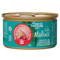 Molina Консервы для собак Цыпленок и Говядина в желе. 70г