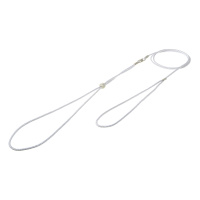 Ринговка круглая с бусинкой [белая] Пет-лайн