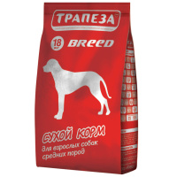 Трапеза BREED, Для взрослых собак средних и крупных пород, с нормальной физической активностью, 20 кг (18кг)