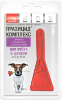 Apicenna Празицид-КОМПЛЕКС д/собак и щенков 5-10кг. 1*1мл