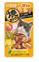 Лакомство для кошек Inaba Yakimiksu Снеки с кацуобуси, морским гребешком и кальмаром 25 г