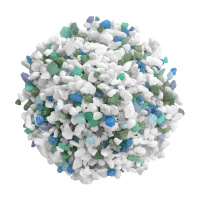 Грунт для аквариума Zoo One природный [крашеный] "Зимний лес" [2-5 мм], 1 кг