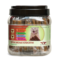 Лакомство для собак ПОДВИЖНОСТЬ №4, Мягкие мясные колбаски для кошек, кролик+курица, ПОШТУЧНО [уценка]