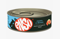 ENSO конс. д/кошек, паштет с лососем и яблоком, банка 100г
