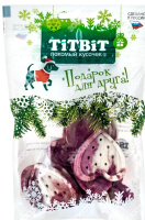 TiTBiT Новогодняя коллекция Лакомство д/собак Мягкие снеки с кроликом и черникой 70г