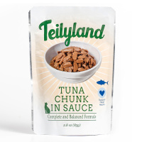 Корм влажный [паучи] Тейлиленд / Teilyland консервированный полнорационный для кошек кусочки с тунцом