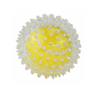 DOGMAN Прозрачный мячик с шипами для массажа десен [9 см]